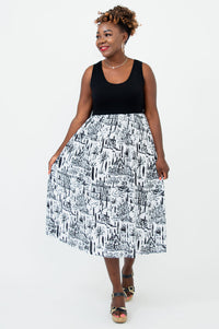 Paloma Dress, Journey, Linen Bamboo