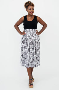 Paloma Dress, Journey, Linen Bamboo