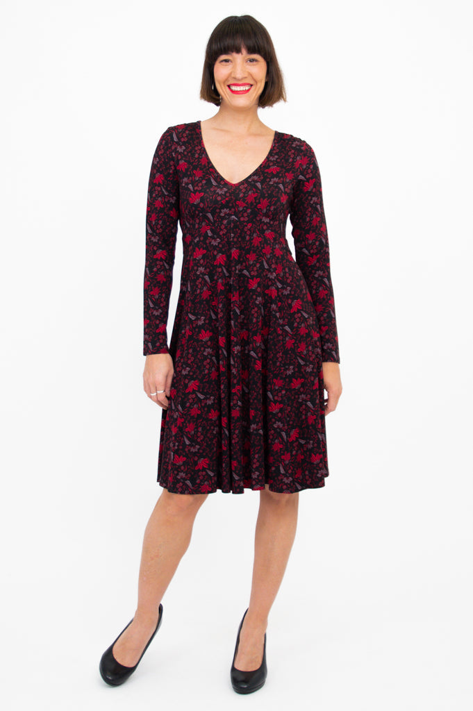 Pamela L/S Dress, Red Life, Bamboo