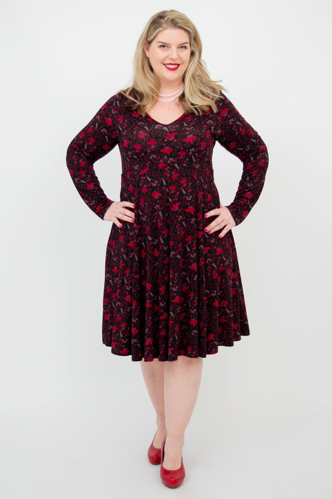 Pamela L/S Dress, Red Life, Bamboo