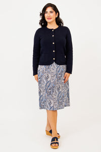 Amira Sweater, Navy, Cotton