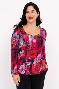 Ritzy L/S Top, Lipstick Thoughts, Bamboo