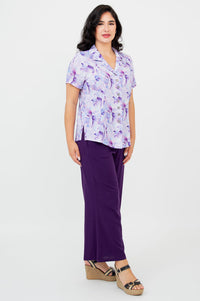 Samantha S/S Top, Grace, Linen Bamboo