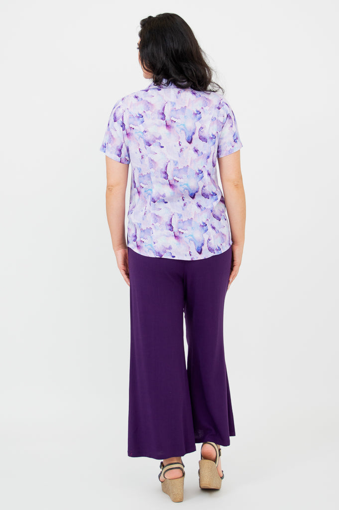 Samantha S/S Top, Grace, Linen Bamboo