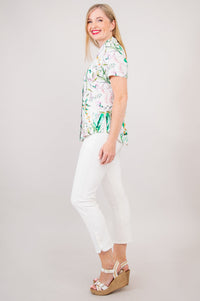 Samantha S/S Top, Romilly, Linen Bamboo
