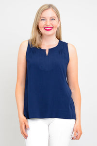 Scarlette Tank, Indigo, Linen Bamboo