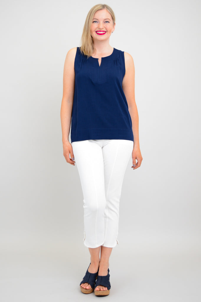 Scarlette Tank, Indigo, Linen Bamboo