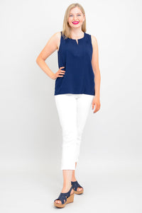 Scarlette Tank, Indigo, Linen Bamboo