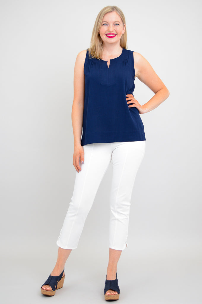 Scarlette Tank, Indigo, Linen Bamboo