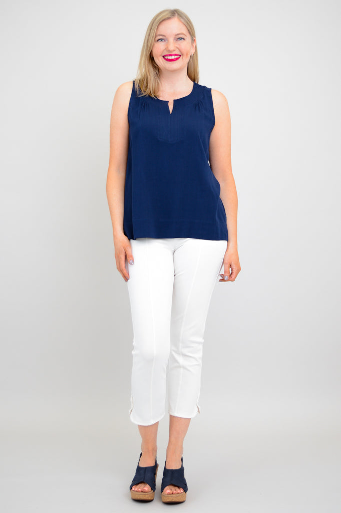 Scarlette Tank, Indigo, Linen Bamboo