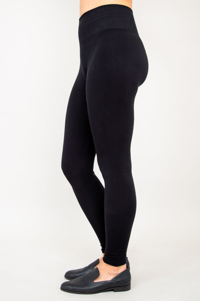 Seamless Leggings, Black, Bamboo- Final Sale