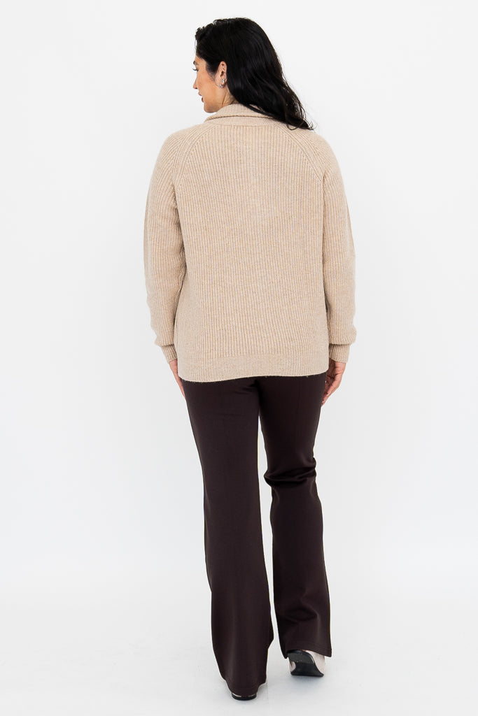 Shalamar Sweater, Camel, Wool Cashmere