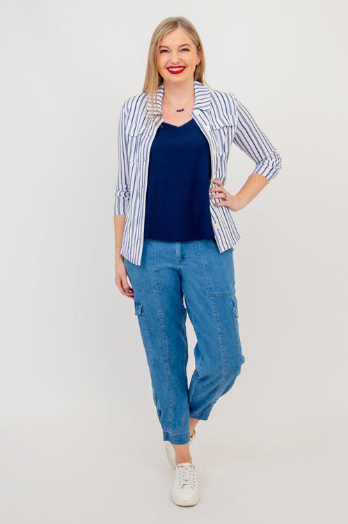 Fergie Pant, Lightweight Tencel Denim