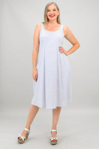 Shauna Dress, Summer Stripe, Linen Bamboo