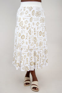 Shella Skirt, Suna, Linen Bamboo