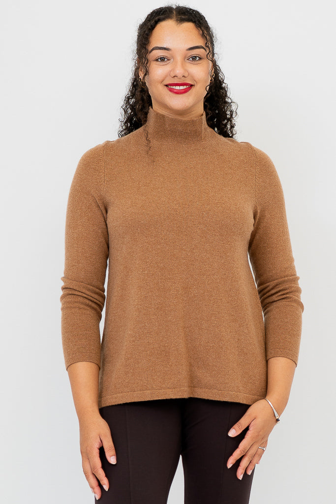 Simmon Sweater, Coffee, Wool Cashmere