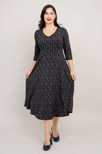 Soul Dress, Charcoal Paisley - Final Sale