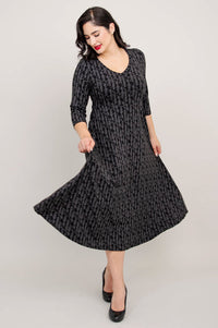 Soul Dress, Charcoal Paisley - Final Sale