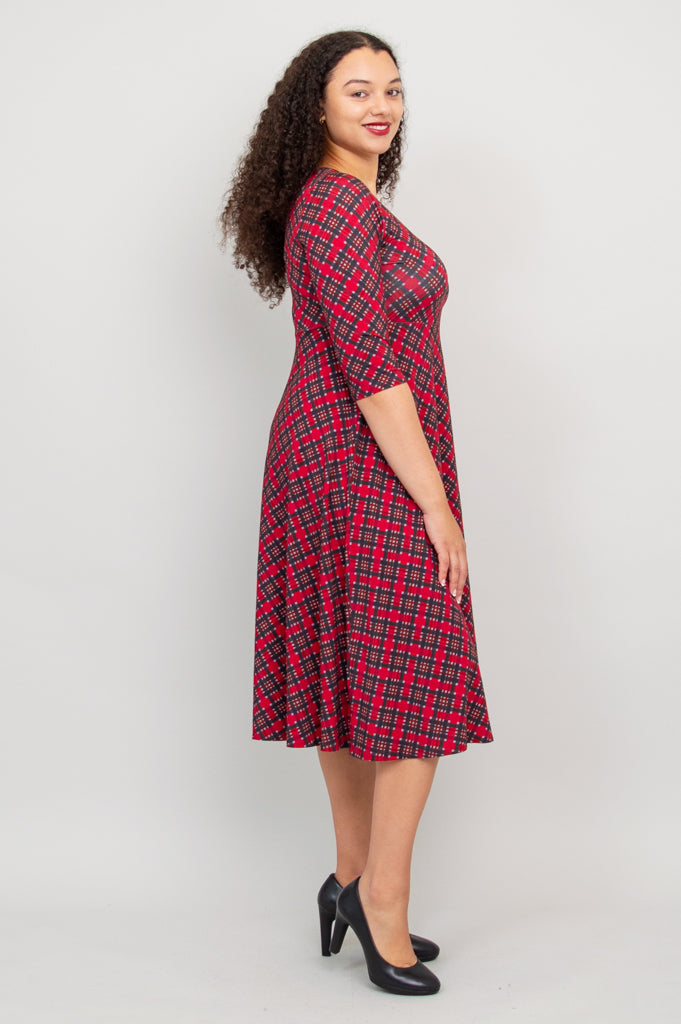 Soul Dress, Cherry Plaid, Bamboo