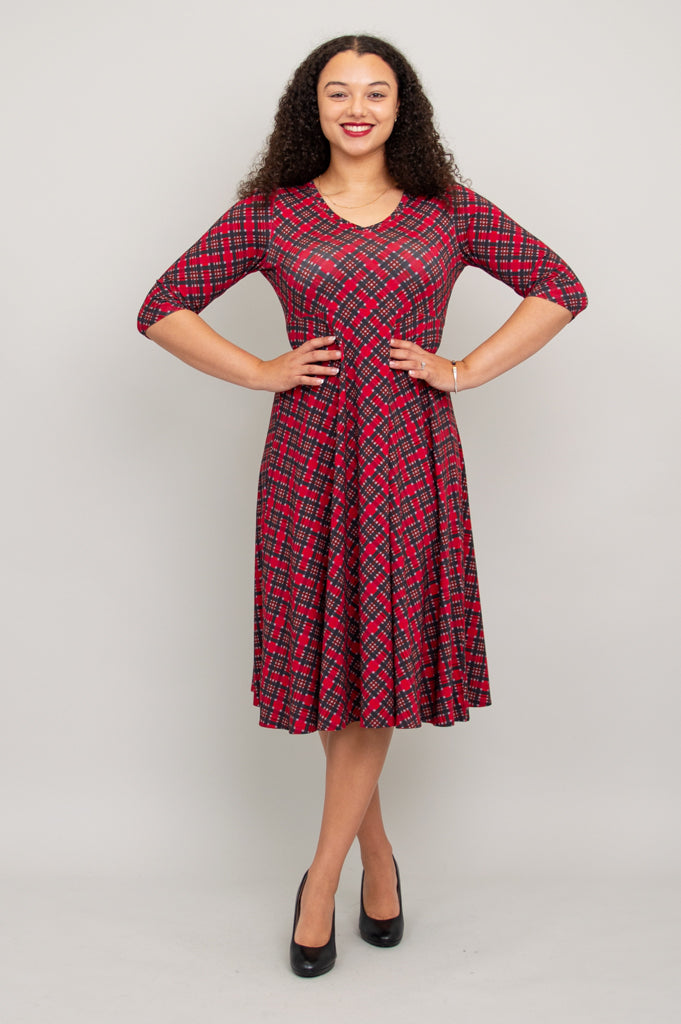 Soul Dress, Cherry Plaid, Bamboo