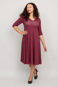 Soul Dress, Cherry Plaid, Bamboo