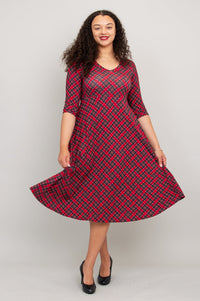 Soul Dress, Cherry Plaid, Bamboo