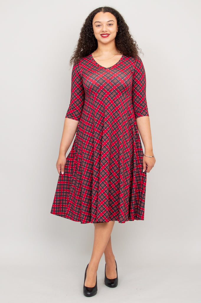 Soul Dress, Cherry Plaid, Bamboo