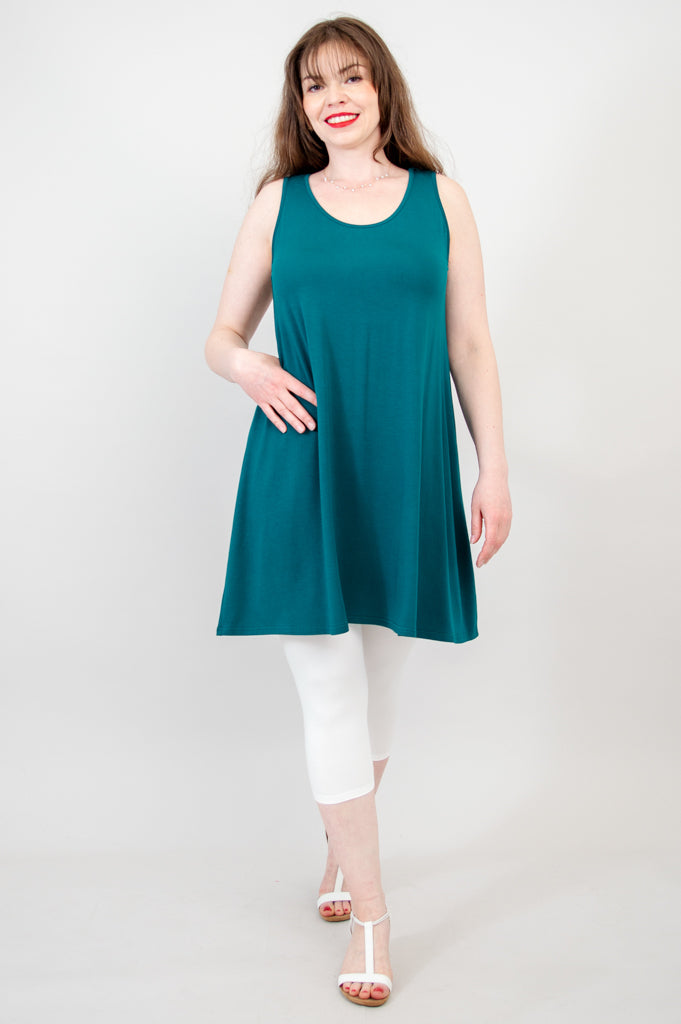 Spirit Dress, Teal, Bamboo