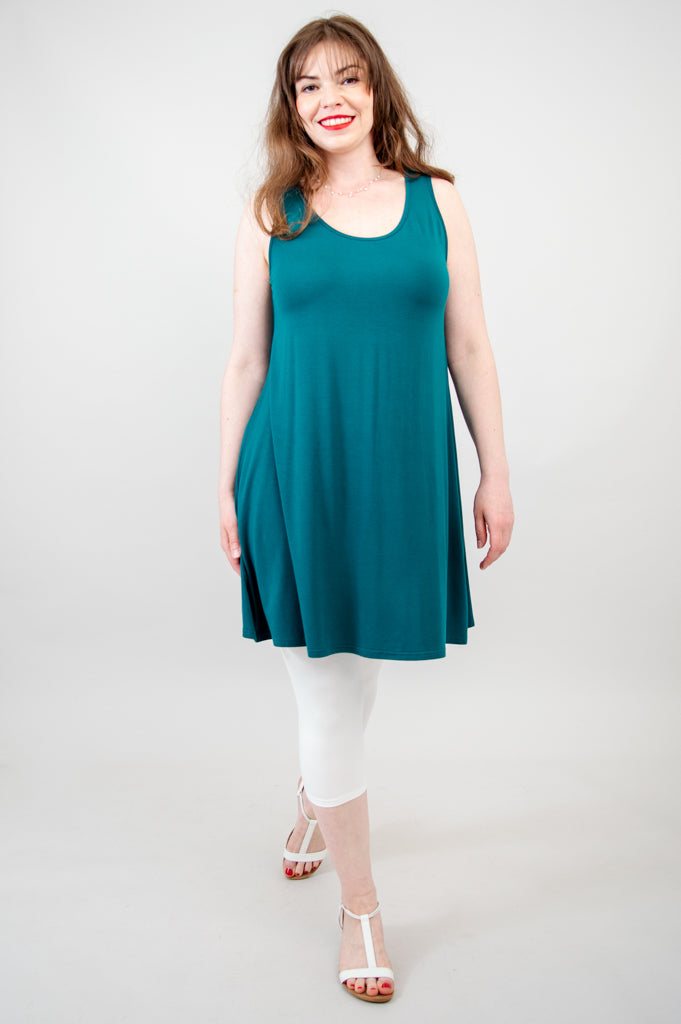 Spirit Dress, Teal, Bamboo