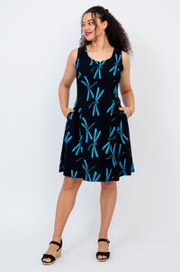 Sweet Sara Dress, Turquoise Dragonfly