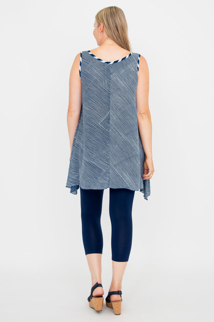 Swing Tank, Indigo Stripe