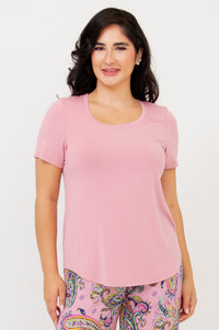 Tessa Tee, Dusty Rose, Bamboo