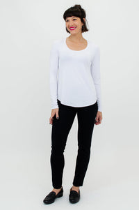 Tessa Long Sleeve, Snow White, Bamboo - Final Sale