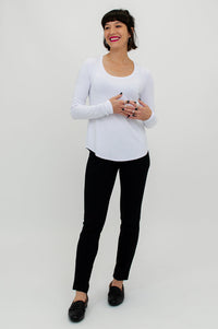 Tessa Long Sleeve, Snow White, Bamboo - Final Sale