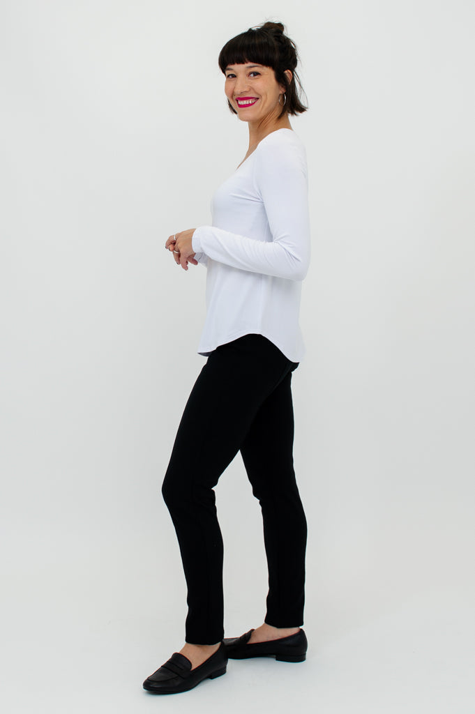 Tessa Long Sleeve, Snow White, Bamboo - Final Sale