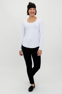 Tessa Long Sleeve, Snow White, Bamboo - Final Sale