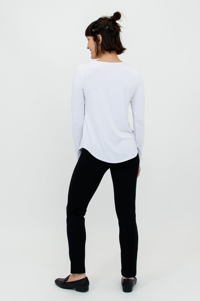 Tessa Long Sleeve, Snow White, Bamboo - Final Sale