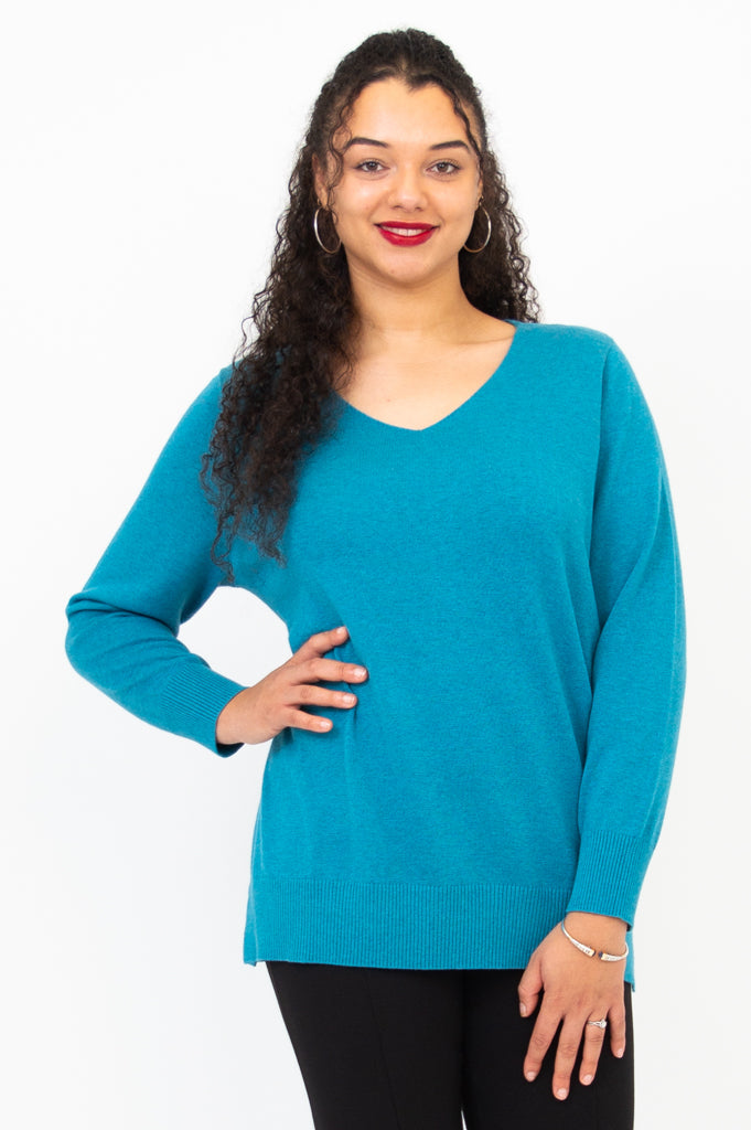 Tiff Sweater, Aquato, Cotton