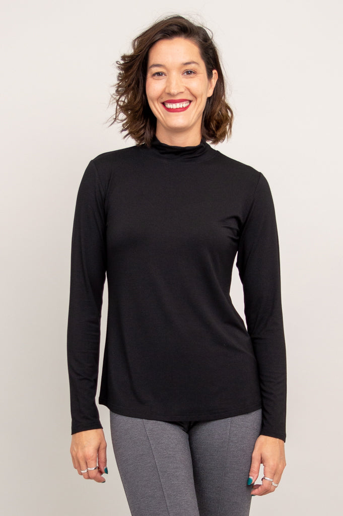 Tonya Top, Black, Bamboo