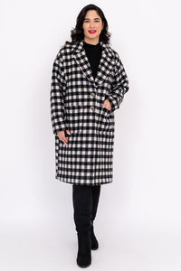 Vanessa Coat, BW Check, Boiled Wool