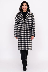 Vanessa Coat, BW Check, Boiled Wool