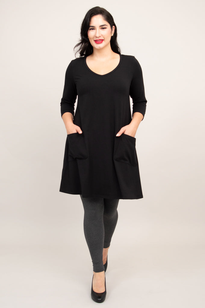 Veronica Tunic, Black, Bamboo