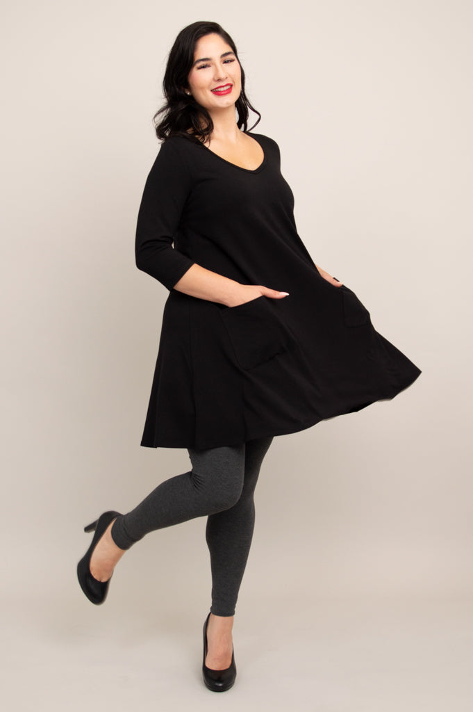 Veronica Tunic, Black, Bamboo