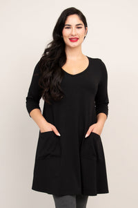 Veronica Tunic, Black, Bamboo