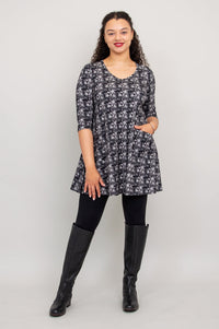 Veronica Tunic, Grey Star, Bamboo - Final Sale