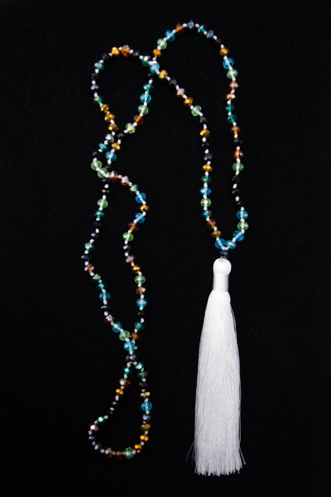White Tassel Necklace