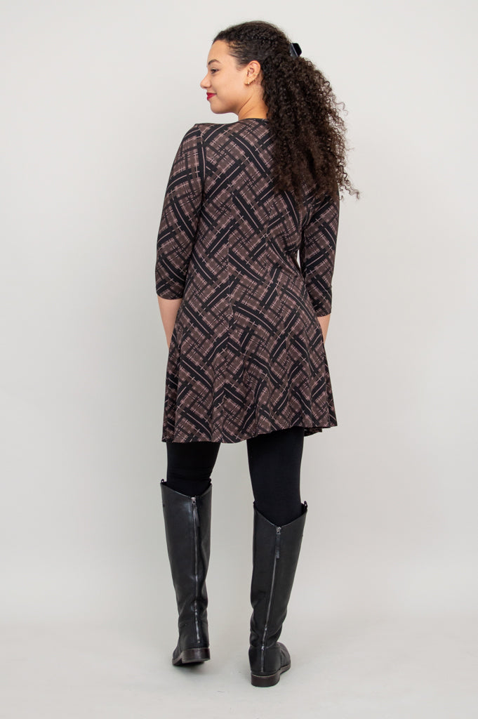 Wilma Tunic, Rich Plaid, Bamboo - Final Sale