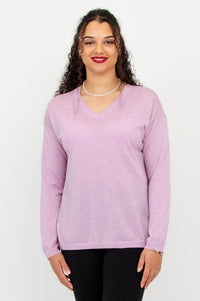 Wishes Sweater, Dusty Rose, 100% Merino Wool