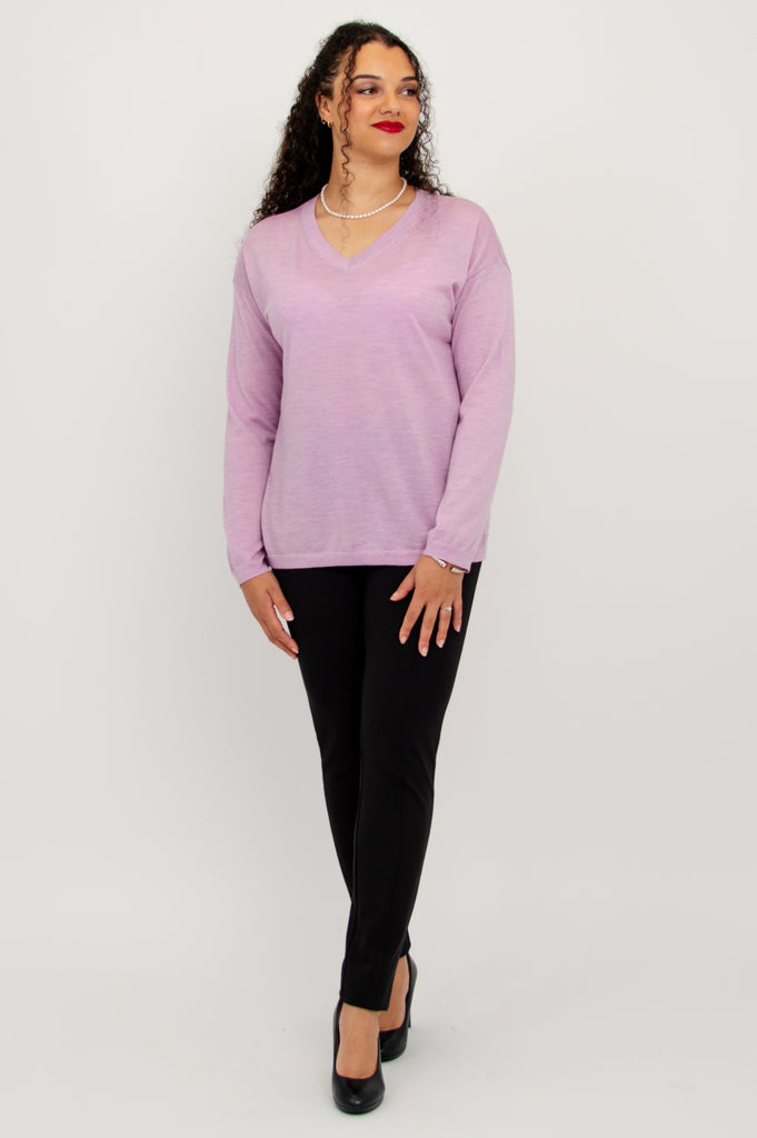 Wishes Sweater, Dusty Rose, 100% Merino Wool