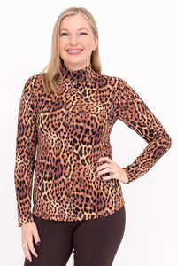 Tonya Top, Chocolate Leopard, Bamboo